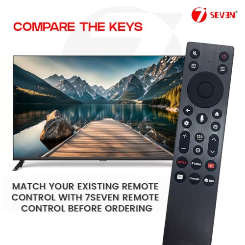 Image of 7SEVEN Compatible with TCL Google Smart Android 4K Tv Remote Control Model RC813A FMB1 Suitable for S, Q, QM Series 55S446, 65Q650G, 98QM850G with Voice Command - Pairing Must!
