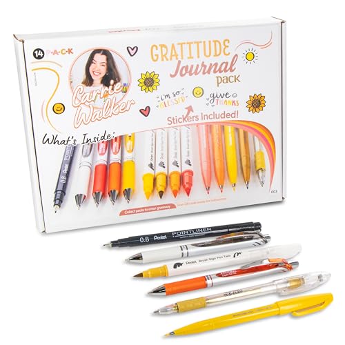 Kit de escritura y diario Pentel Carrie Walker Gratitude 14 piezas miniatura 1