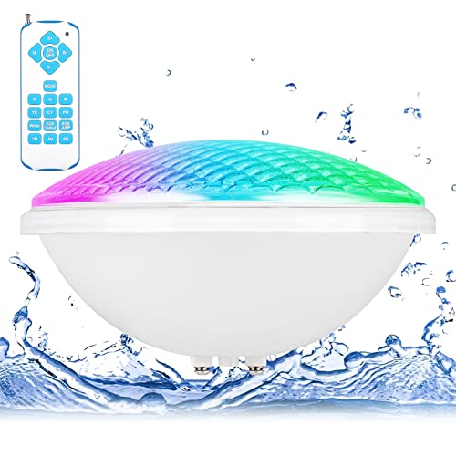 COOLWEST 72W LED Illuminazione della piscina, luce subacquea RGB Multi Color LED Pond Illuminazione, PC impermeabile 12V AC/DC con telecomando per piscina o spa del bagno dell'acquario