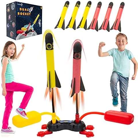 TANNESS Rocket Toy Launcher with Twin Rocket | Kids Toys Rocket Toys for 6 Year Old Boy | Outdoor Toys Kids Gifts | Boys Toys Gaming Accessories Christmas Toys Cover