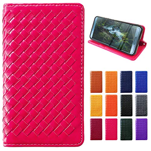 XPERIA 1 II 専用 ケース SO-51A SOG01 手帳型 カバー スタンド機能 2つ折り ピンク so51a エクスペリア スマホケース 手帳型ケース 編み込み amikomi pink