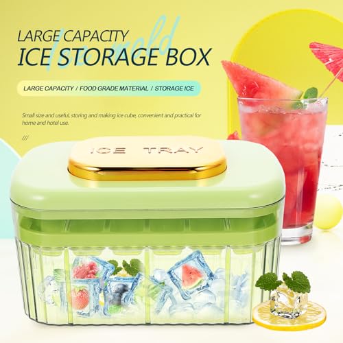 Molde para cubitos de hielo capacidad grande color verde claro miniatura 4