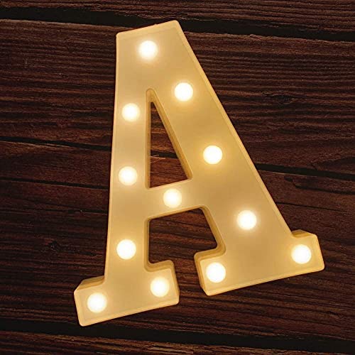 Image of Marquee A Alphabet Shaped LED Light Lamp for Decoration Decore Walls Hanging Birthday Party Wedding (A)