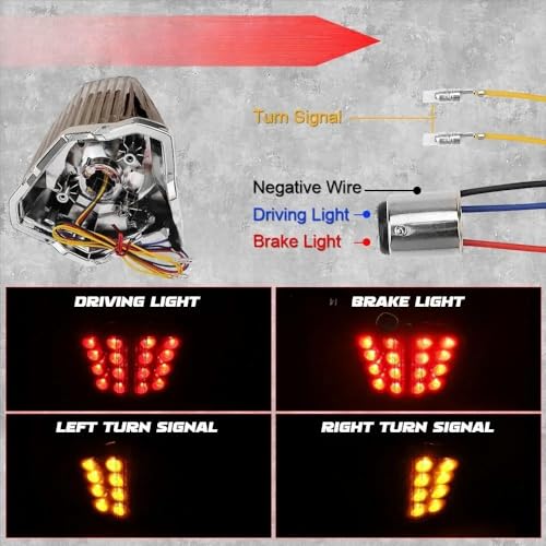 Feu de stop arrière 12V moto XJ6 feu freinage avec lentille transparente FZ6R 2009-2015