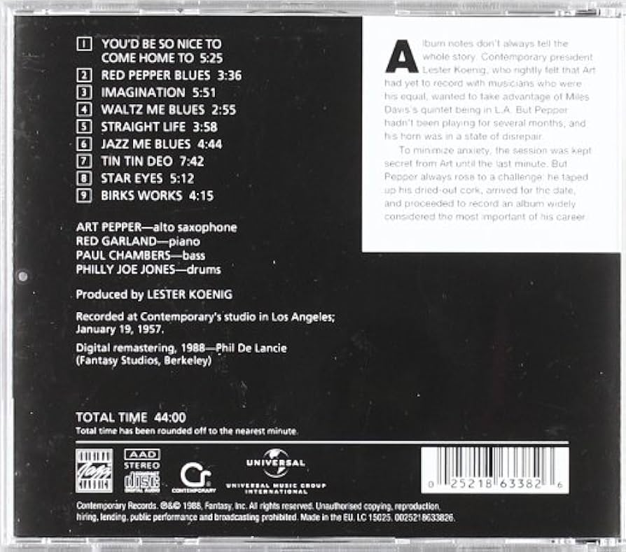 【名盤】Art Pepper /Meet the Rhythm Section Meets the Rhythm Section: Art Pepper, Philly Joe Jones, Red