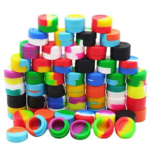Vegcorn 3ml Silicone Wax Concentrate Containers Non-stick Jars Multi-use (12)