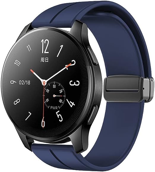 Image of 22 mm Silicone Magnetic Watch Straps Belt Band Compatible with Noise ColorFit Ultra /Ultra 2, FireBoltt, Boat, Active /GPS, Buzz, Nav & Nav+, Universal Smartwatch Straps