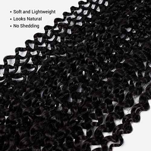 22 Inch 6 Packs Au-Then-Tic Passion Twist Hair Water Wave Crochet Braids Hair For Butterfly Locs Bohemian Goddess Locs Synthetic Braiding Hair Extensions (22 Inch (Pack Of 6), 1B-Off Black) #TOP6
