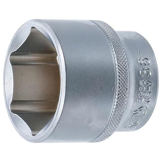 BGS 2758 | Steckschlüssel-Einsatz-Satz Sechskant | Antrieb Außensechskant 6,3 mm (1/4") | SW 6 - 13 mm | 8-tlg. 2 BGS 2936 | Steckschlüssel-Einsatz Sechskant | 12,5 mm (1/2") | SW 36 mm | CV-Stahl | Stecknuss