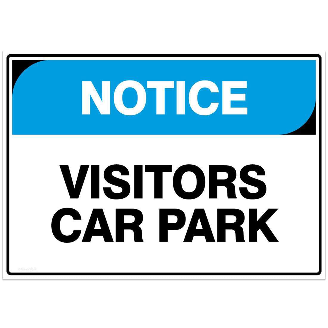 Visitors Car Park Sign - Notice Metal Tin Sign 12x8 inch for Industrial & Commercial