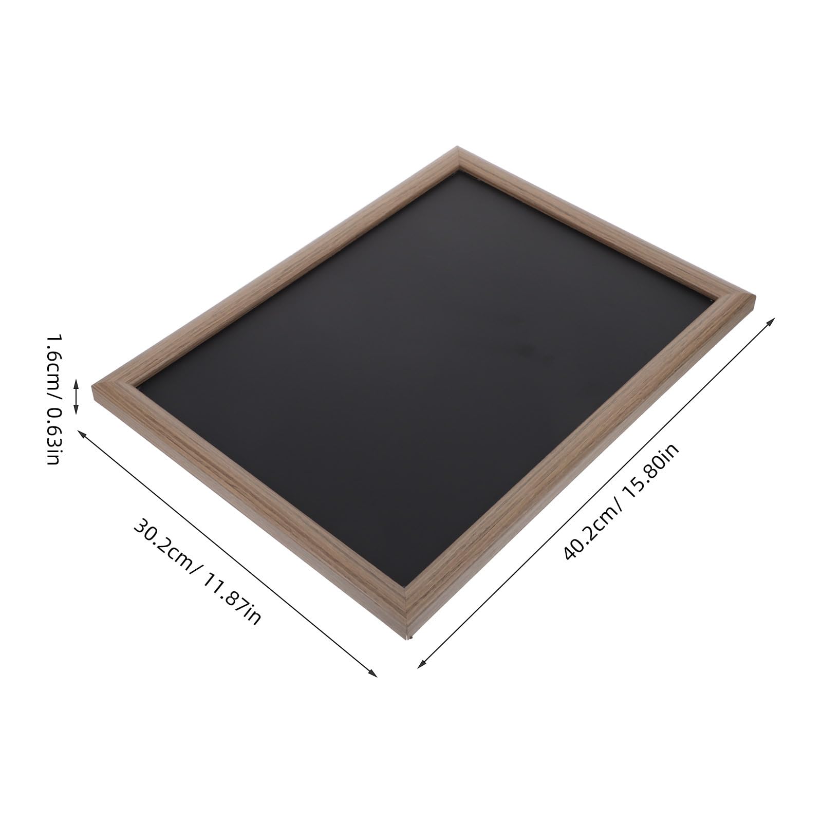 Zerodeko Drewniana tablica magnetyczna: Rustykalna drewniana tablica kredowa – magnetyczna ekspozycyjna – 15,8 x 11,9 cala, uchwyt magnetyczny na lodówkę, na imprezy, do kawiarni, do wyświetlania