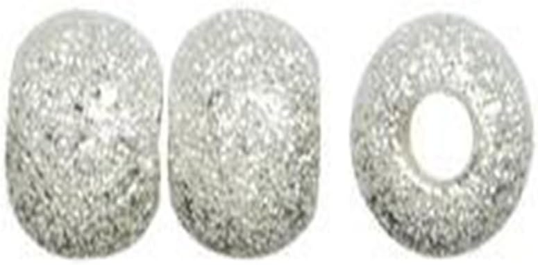 DUMAN 100pcs 6mm Silver Plated Stardust Round for Jewellery Making