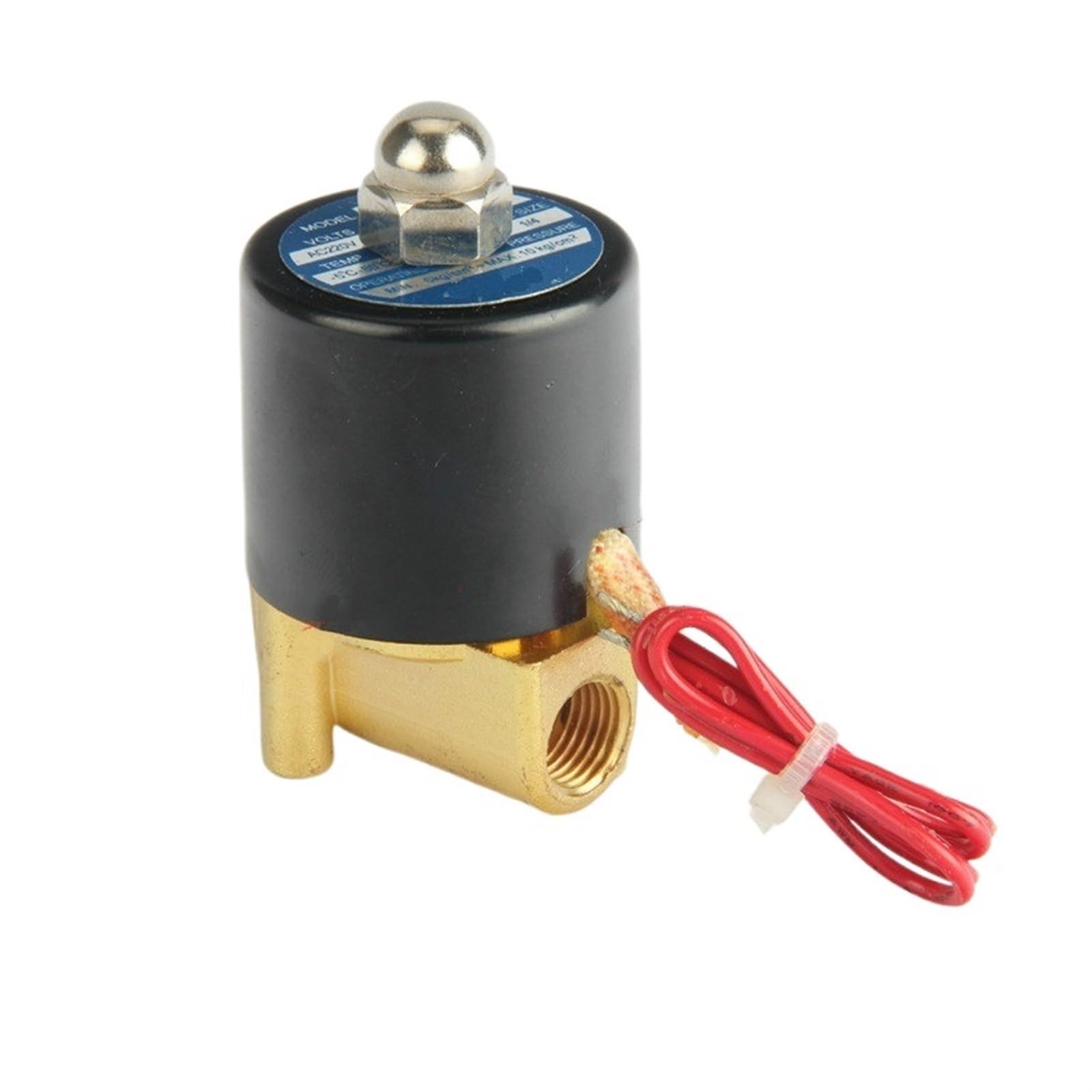 Electroválvula eléctrica de 1/4", 12 V, 24, 220 CA, Agua, Aire, N/C, Gas, 2W025-08(12V)