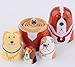 Moonmo 5pcs Cute Dog Handmade Wooden Russia Nesting Dolls Gift Russian Nesting Wishing Dolls Matryoshka Traditional