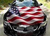 American Flag Car Hood Vinyl Decal Wrap Sticker Design - Universal Truck Engine Flag Decal Sticker (59 * 39 inches) (Irregular Graphic)