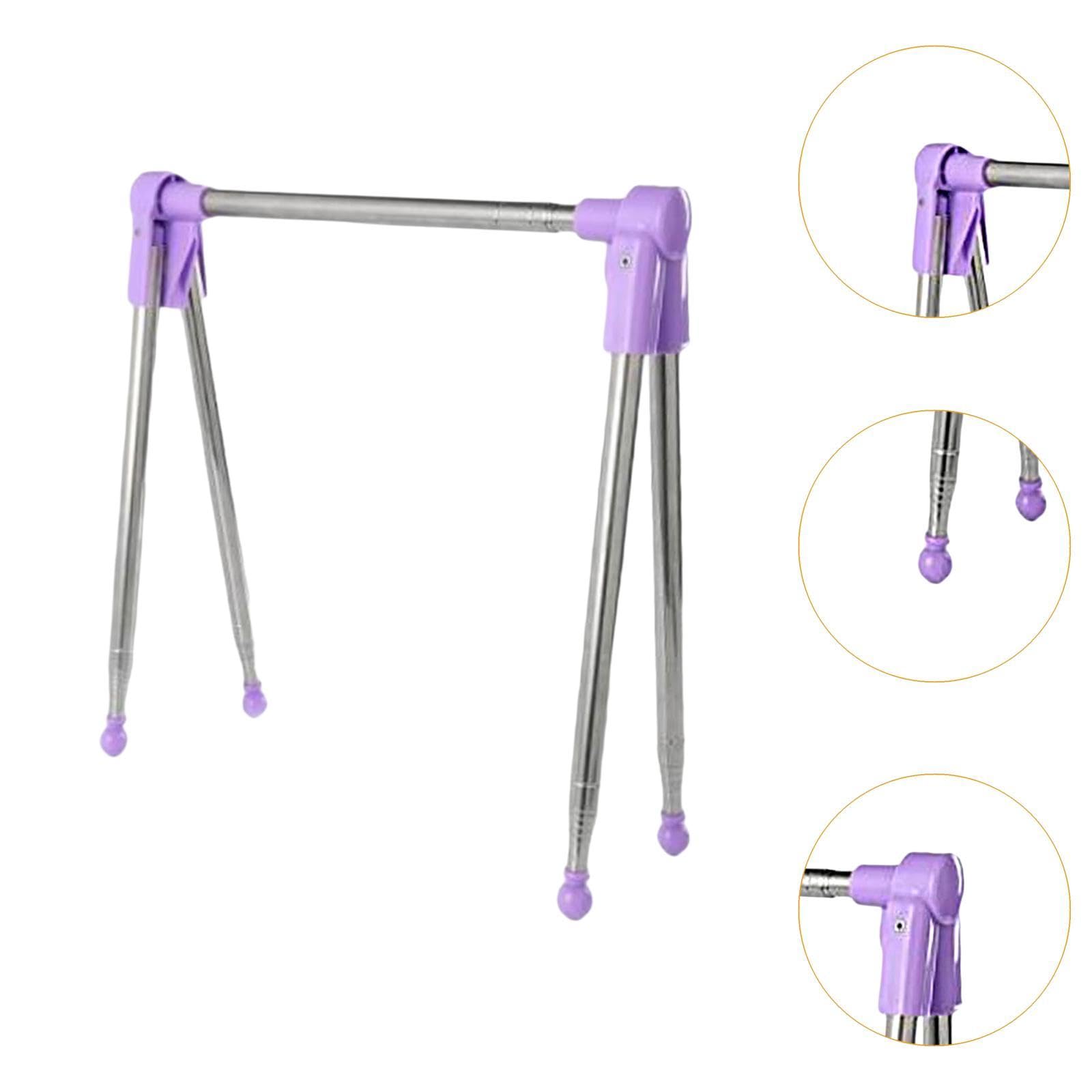 Appendiabiti portatile per vestiti, per camper, balcone, guardaroba viola