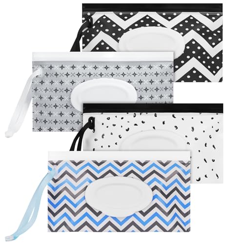 Adiwo Scatola Porta Salviette Umidificate, 4 pezzi Wet Wipes Dispensers,