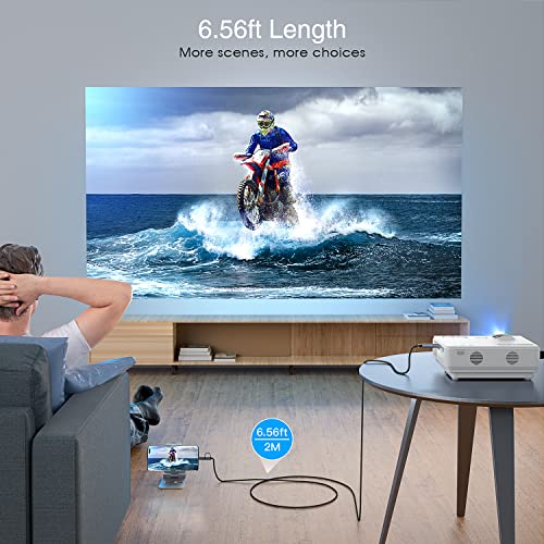 Auking Mini Projector With Micro Usb/Type C To Hdmi Cable, Home Theater Video Projector For Android Devices #TOP5