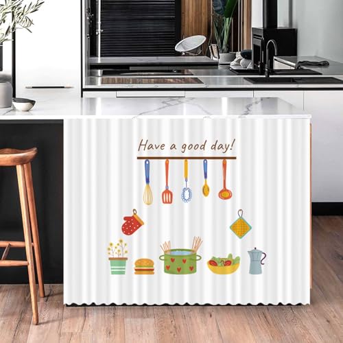 Chaoyilian Sin Cortina de Polvo de Puerta de gabinete,Cortinas de gabinete,Cortinas Debajo del Fregadero,Cortina de Ventana de Cocina,Visillo Cocina,Sombreado,para Cocina,gabinete