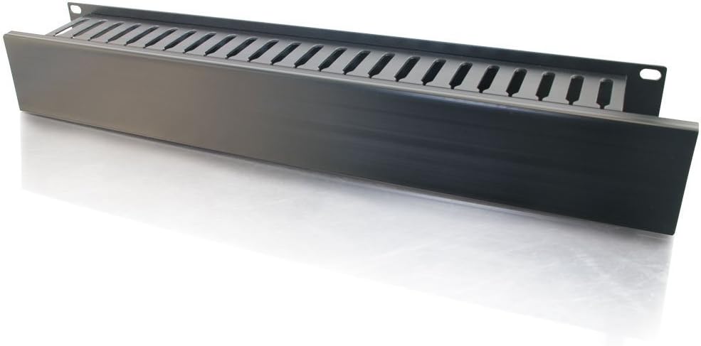 C2G 03746 2U (3.5 Inch) Horizontal Cable Management Panel, Black