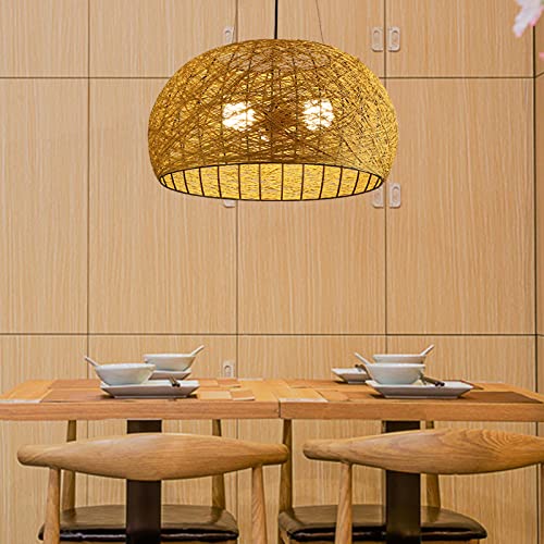 Lampe de rotin ovale de haute qualité esthétique et esprit zen