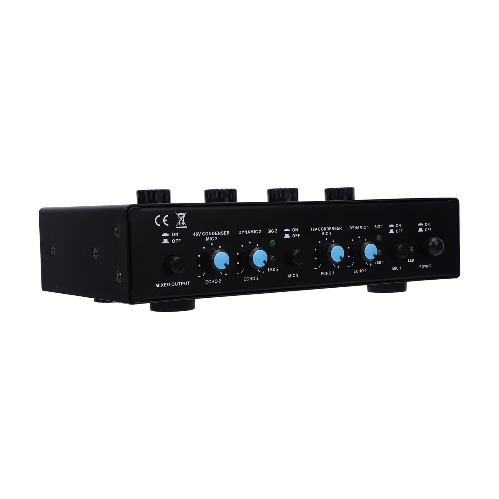 Mixer Microfonico per Registrazione in Studio |Interfaccia Audio a 2 con Alimentazione Phantom 48V, Interfaccia Alimentata a Batteria da 3200mAh per Musicisti, Streamer