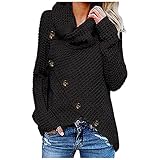 Pulli Damen Leichter Flauschig Einfarbig Mode Stretch Weich Warm Sweatshirt mit Kapuze Female Strickpullover Lang Mode Mäntel Streifen Pullover Oberteil Oversize Tops