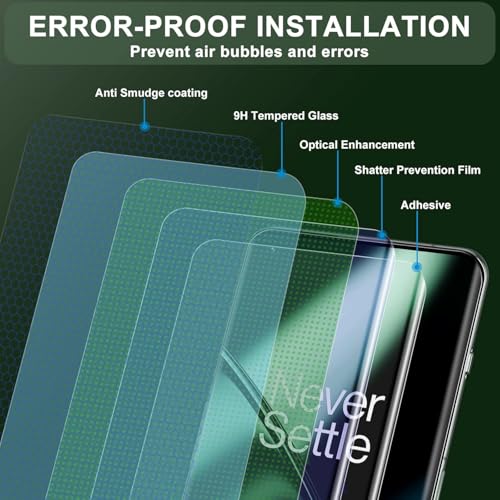 Image of 4youquality [1-Pack UV Tempered Glass Screen Protector for - Premium Full Edge-to-Edge Borderless Design with Easy UV Installation Kit (OnePlus 11)