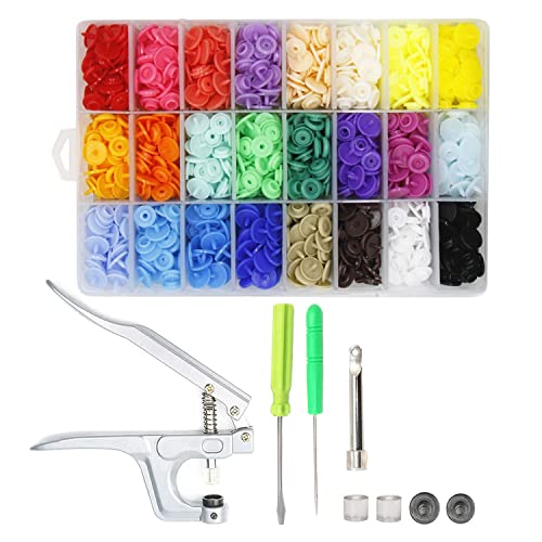 Snaps And Snap Pliers Set, 360 Sets Of Size T5 Plastic Snaps With Pliers For Sewing And Crafting #TOP26