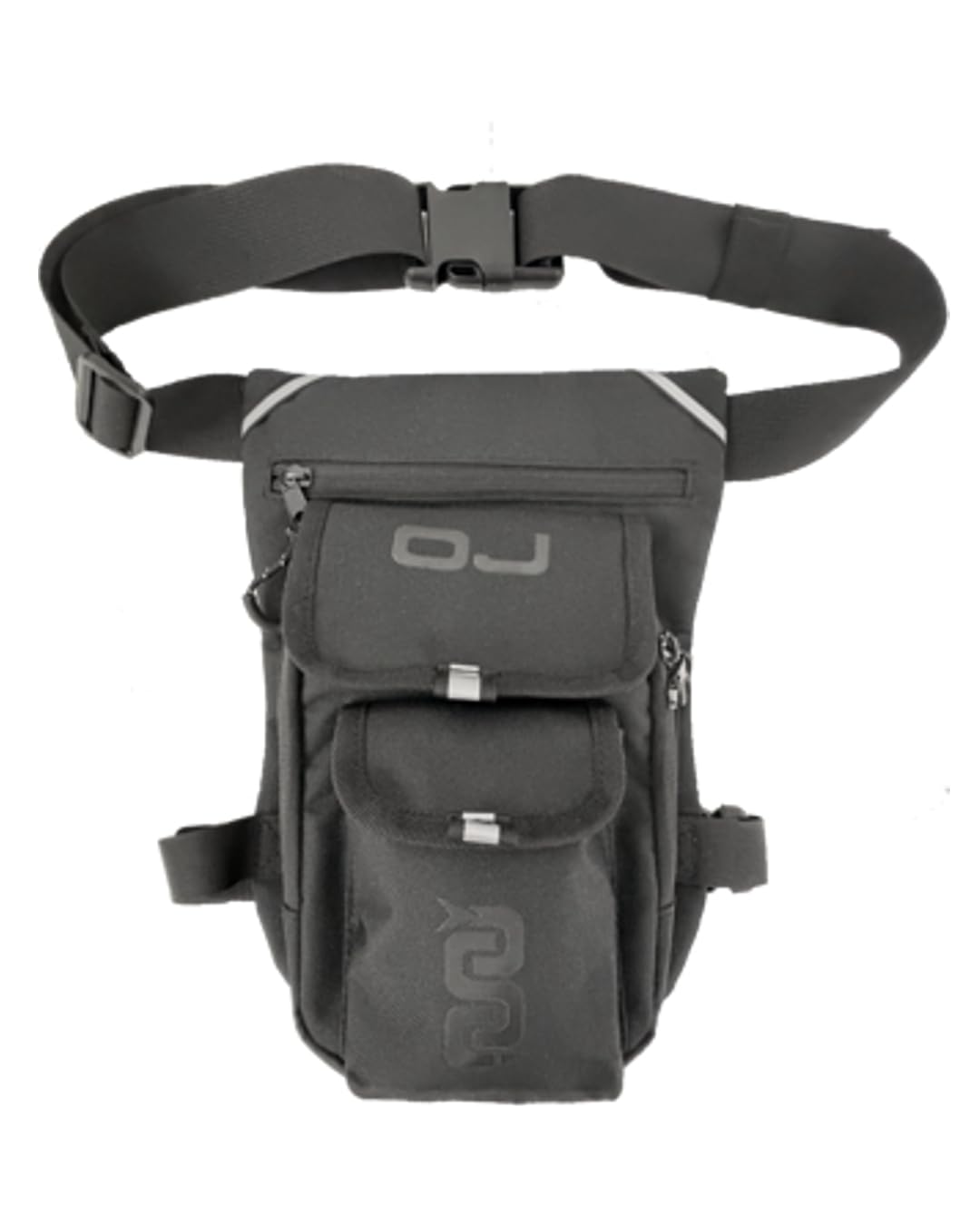 OJ SOFT TRACK, Marsupio da Gamba Moto con Porta Smartphone, Triplo Scomparto, Cover Antipioggia Impermeabile, Inserti Riflettenti, Cinghie Regolabili