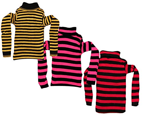 Image of IndiWeaves Boys Wollen Warm High Neck Full Sleeves T-Shirt /Inner /Skivvy for Winter Pack of 3(10110-181921-IW-P3-20 Yellow /Magenta /Red 2-3 Years)