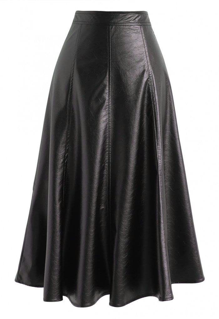 janak 'n' masaaya Faux Leather midi Skirt 406-picture-13