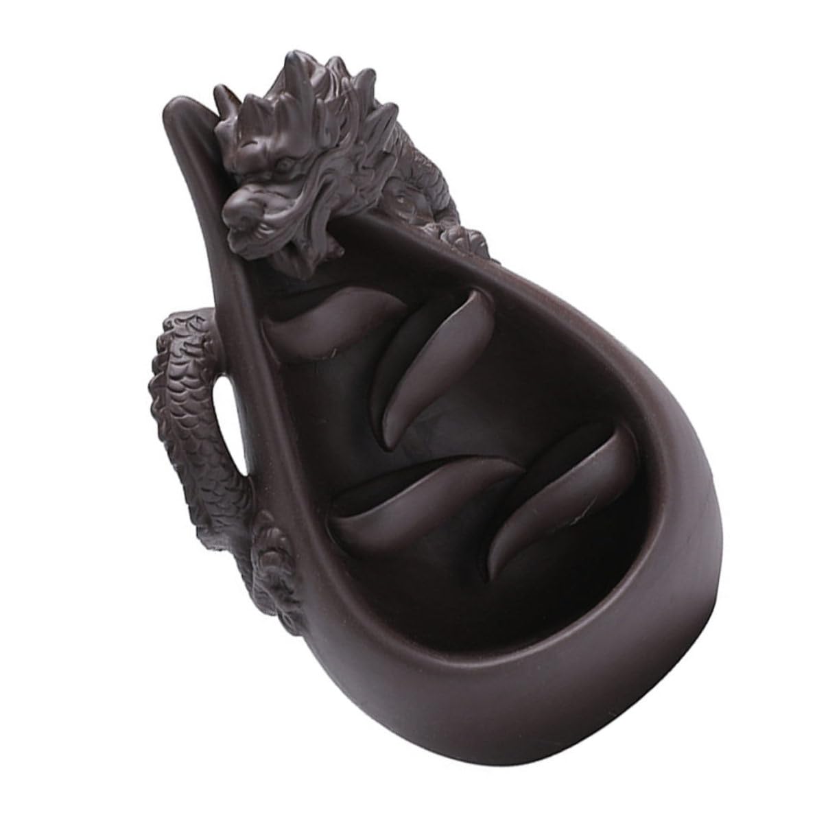 LABRIMP Quemador de Incienso Relajante y Mejora la Calidad del Dragón de Arena Púrpura Reflujo Diseño Artesanal Excelente para Dormitorio y Sala