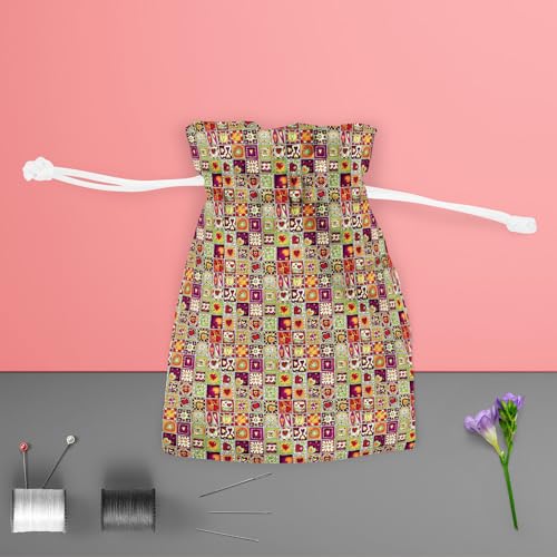 Image of ArtzFolio Doodle Drawing | Pouch Wrist Potli Bag | Bag for Weddings & Casual Parties