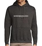 shirt84 Schrobenhausen Koordinaten Männer Kapuzen Hoodie Heather dunkel Grau L
