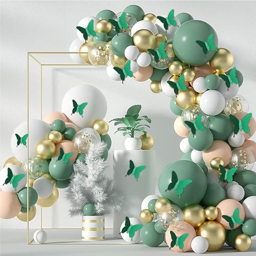 Vinilos Decorativos 3D Mariposas Glitter Verde Oscuro miniatura 2