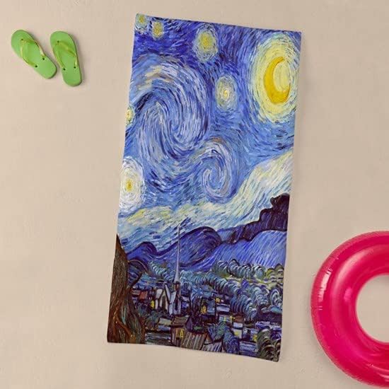 Miniatura 5 de CafePress Starry Night Vincent Van Gogh - Toalla de playa grande, toalla suave con diseño único