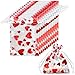 Produktbild Jinlaili 50 Stücke 8x10CM Organzasäckchen, Herz Organzabeutel, Schmuckbeutel, Süßigkeiten Taschen, Schmucksäckchen, Rot Geschenk Säckli, Hochzeit Beutel, Geschenkbeutel für Festival Party Weihnachten