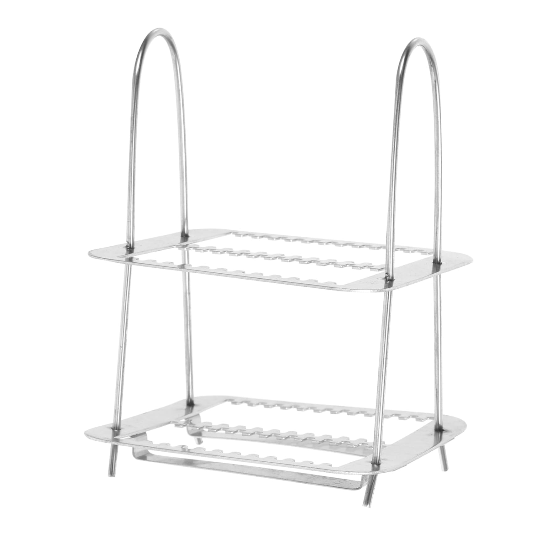 MUSISALY Section Staining Rack Microscope Slides Storage Rack Microscope Holder Tool 26 Positions Microscope Slides Holder Metal Microscope Slides Holder Silver Stainless Steel