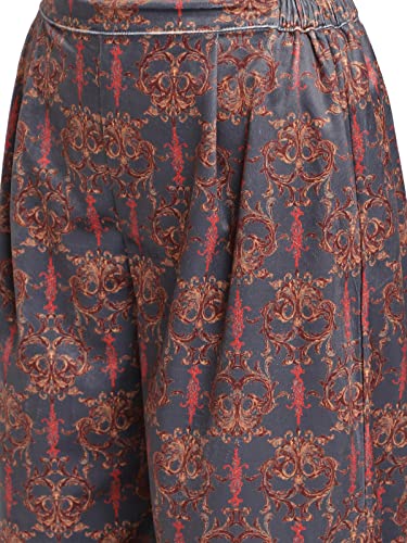 Image of Ahalyaa Women's Digital Print Velvet Kurta With Palazzo (AHKUPZ-COMBO-411-12-13)