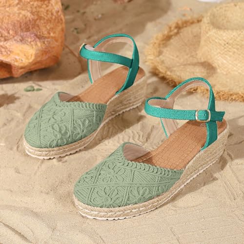 Sandales espadrilles robe chaussures avec bracelet de cheville - 3