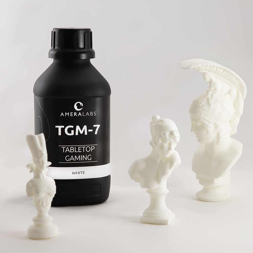 TGM-7 Resina para impresora 3D para miniaturas de mesa, resistente, de alta resolución, bajo olor, líquido de impresión de curado rápido para impresoras 3D 4K/8K/12K LCD/DLP/SLA, 1L (blanco)