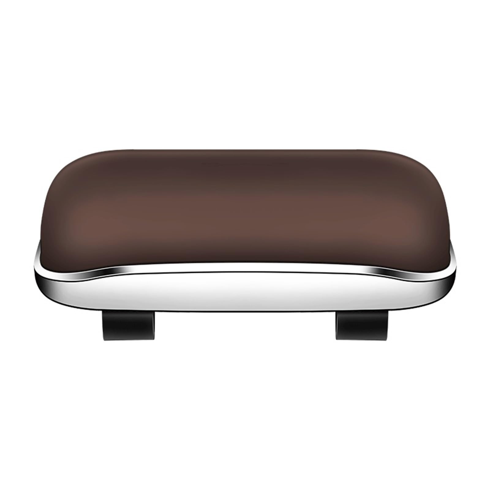 Car Glasses Box Portable Sunglasses Holder In The Driving Eyeglass Case Sun Visor Lenses(Brown-1PCS)