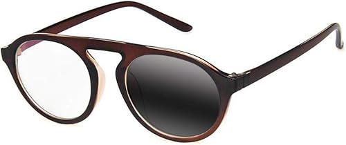 Miniatura 10 de Hombres Mujeres Varifocal Multifocal Progressive Retro Redondo Fotocromático Lectura Gafas Cerca De Lejos