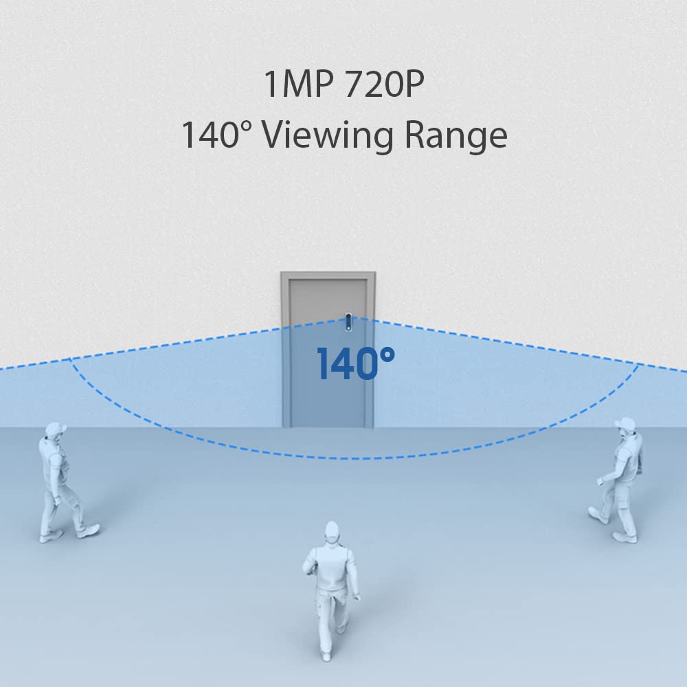 Campanello Video WiFi Smart citofono Wireless videocitofono bidirezionale Controllo remoto Tramite App Comunicazione a 2 Vie Visione Notturna PIR 720P con rilevamento Movimento