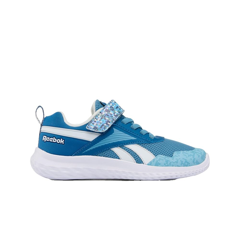 Reebok Rush Runner 5 Elastic Lace & Top Strap - Zapatillas Deportivas, Color Azul Oscuro, Azul Oscuro y Blanco, Talla 30 EU