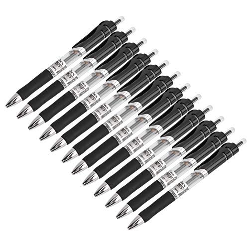 Pack 12 bolígrafos de tinta gel 0.5mm negro Haofy miniatura 7