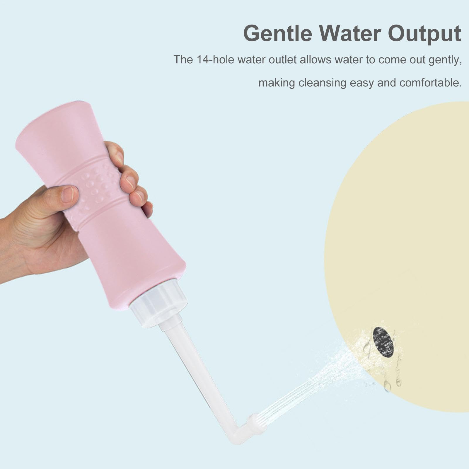 Bottiglia Perineale Portatile Post-Partum – Bidet Da Viaggio Con Ugello Regolabile E Sacchetto