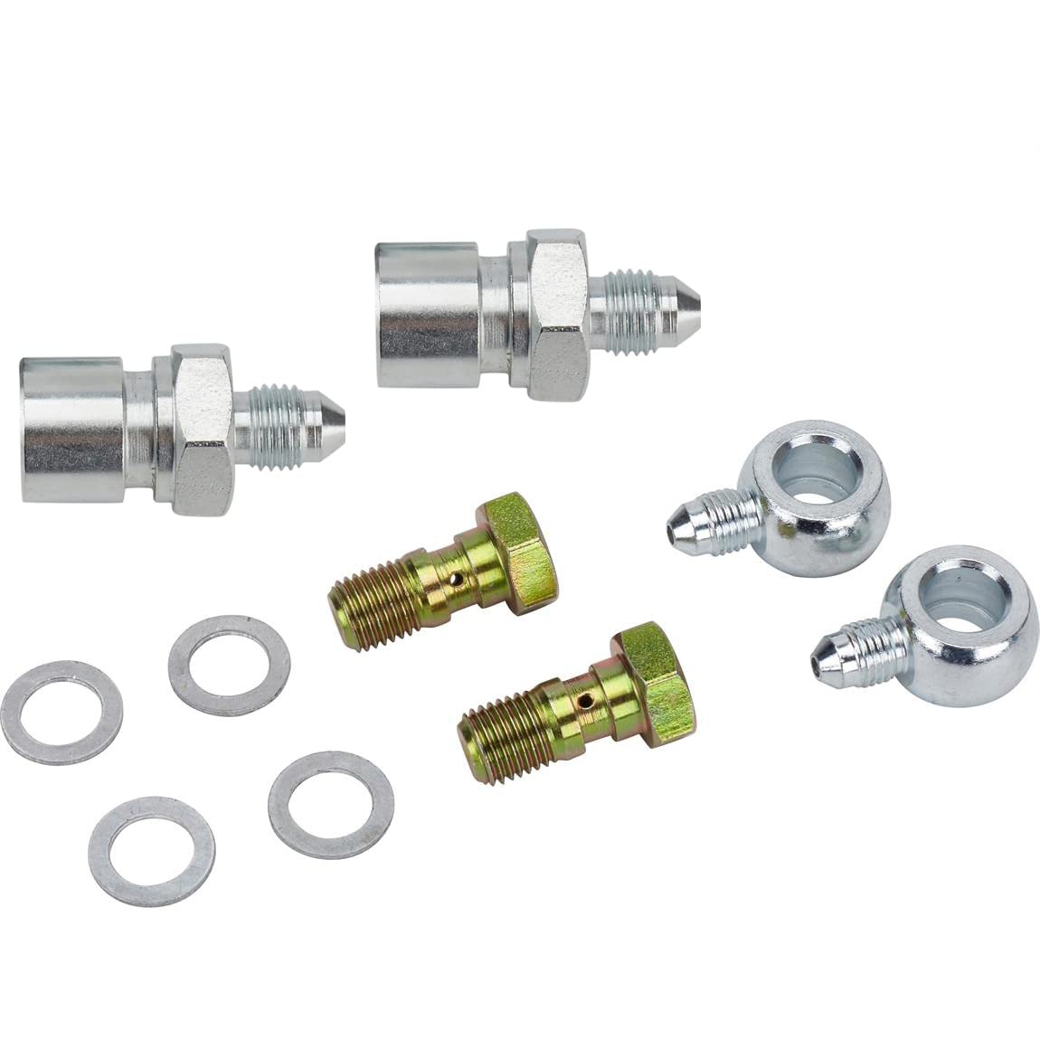 Amazon.com: Banjo Brake Fitting 7/16-20 to AN3 & Straight 3/8-24
