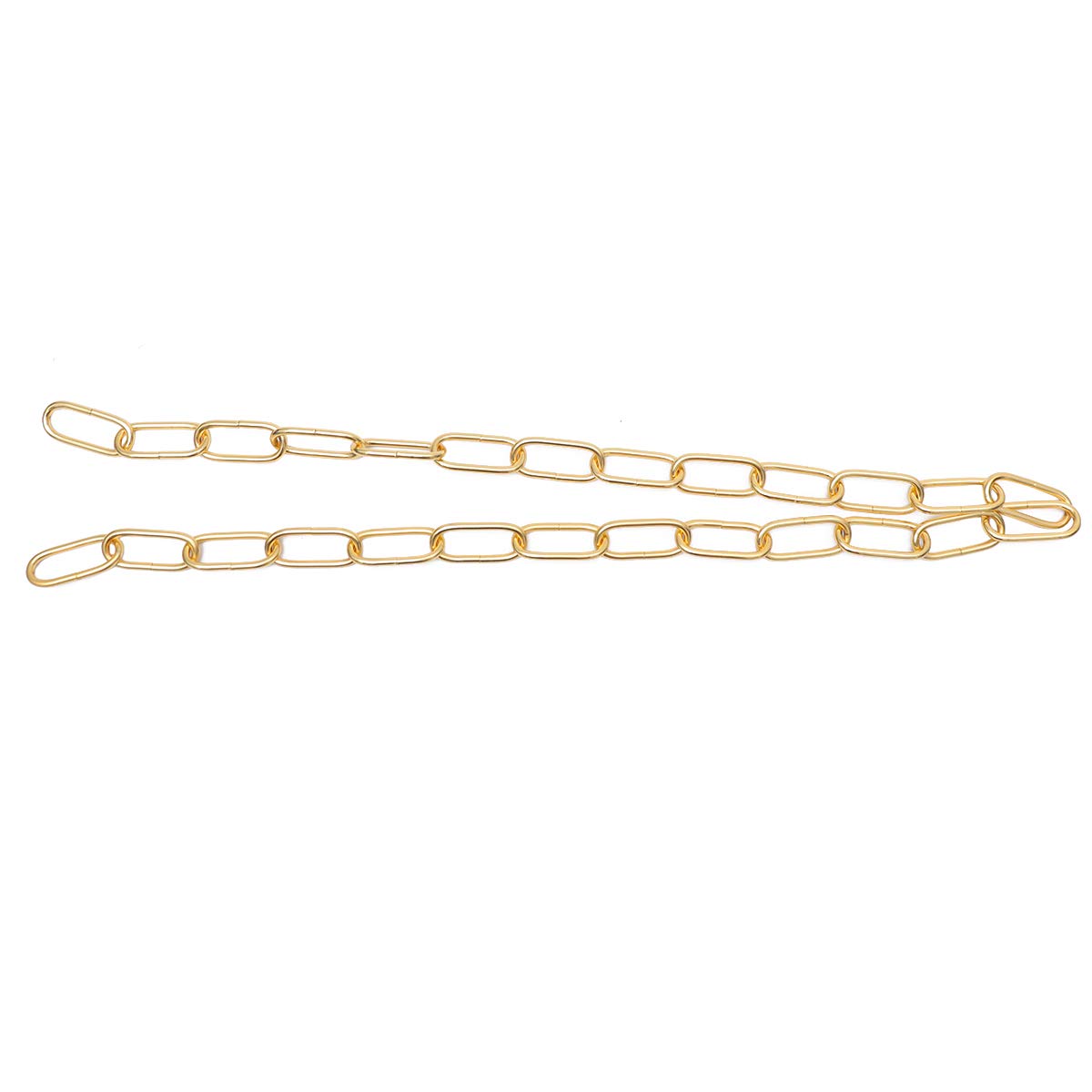 ibasenice Chaîne Métallique Dorée 1 Mètre 4 Mm D'épaisseur pour Suspension de Luminaire, Chaîne Robuste Polyvalente Supportant Jusqu'à 20 Kg, pour Sécuriser Charges et Tirage